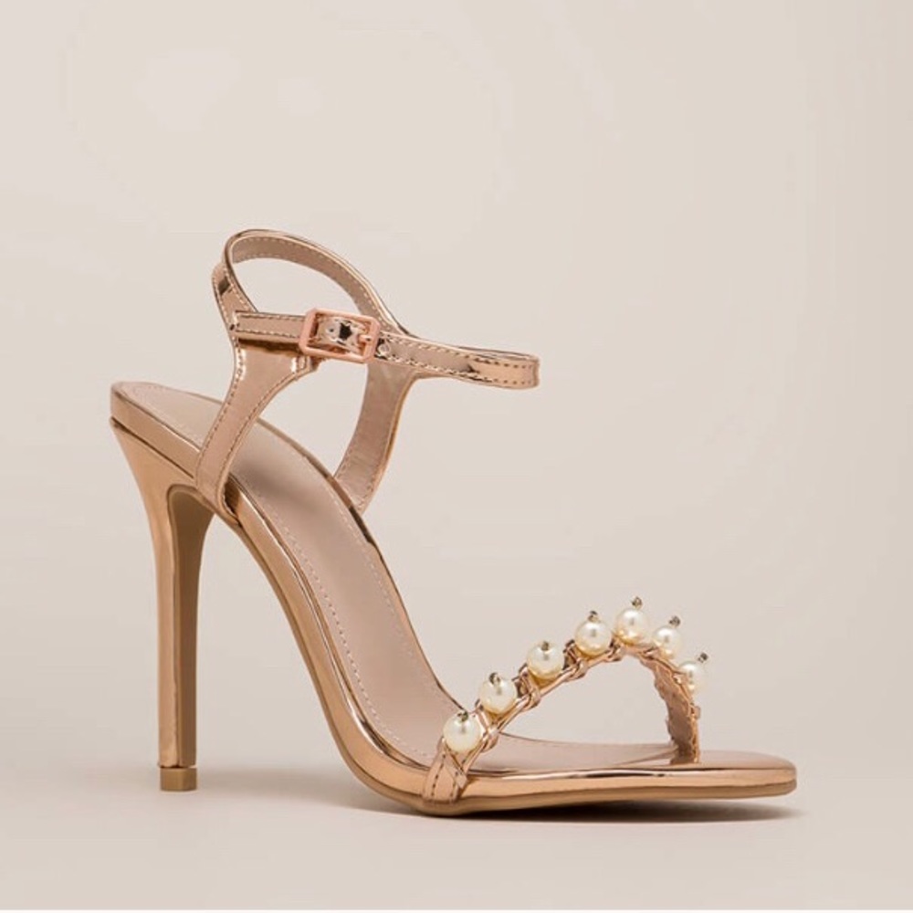 Size 6.5 metallic high heels from shoe republic LA
